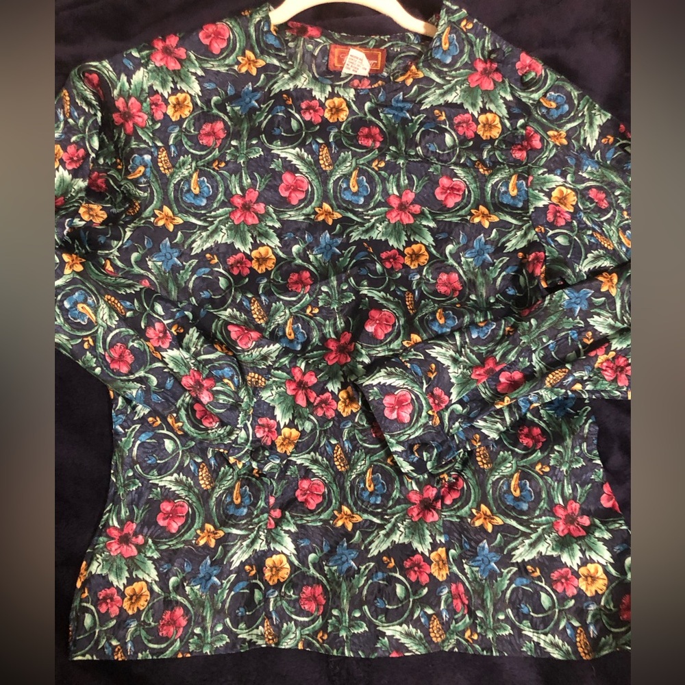 Vibrant Floral Women's Blouse